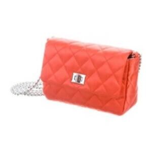 India Hicks Consort Quilted Leather Chain Strap Flap Crossbody Flame Tree NWOT